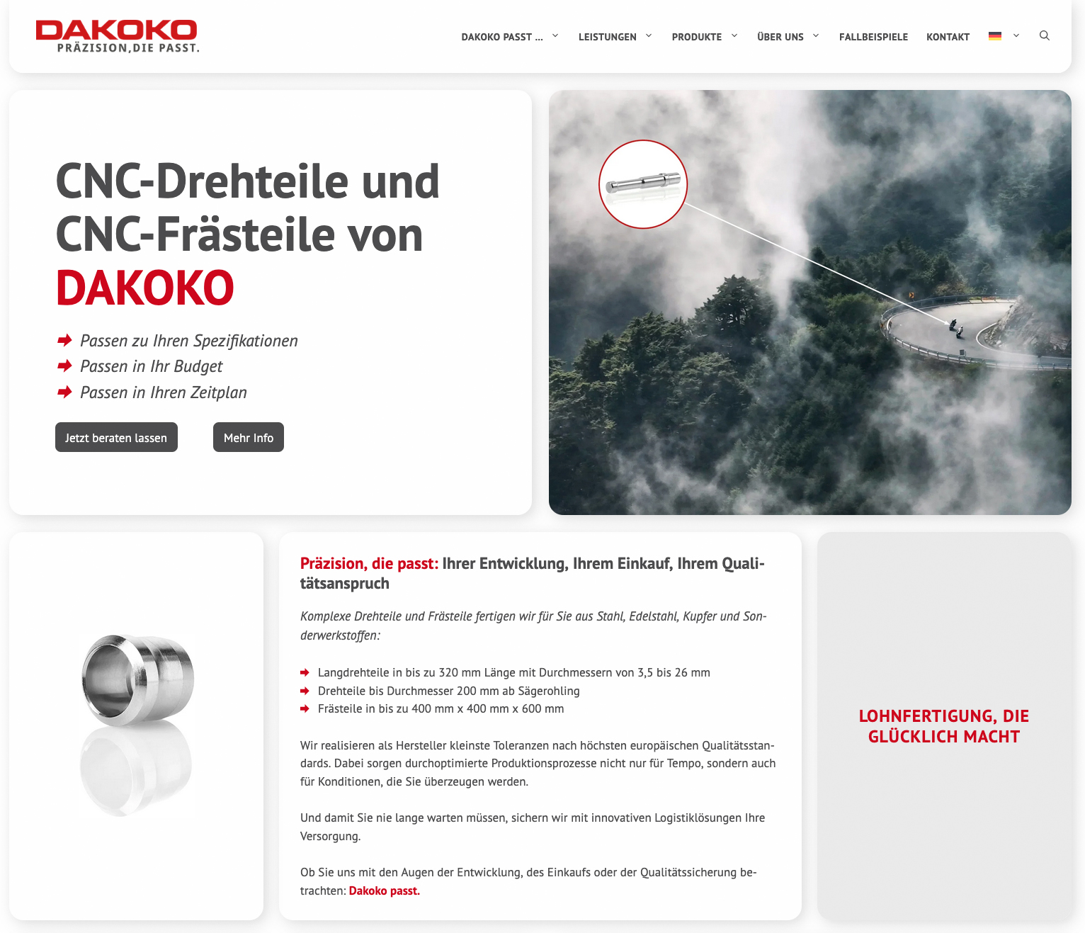 dakoko-website Website Dakoko Lohnfertigung